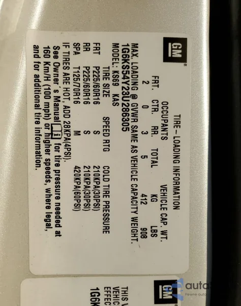 2003 Cadillac Seville Sls from USA, damaged, VIN 1G6KS54Y23U286305